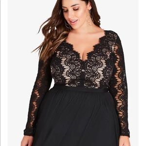 City chic rare beauty lace fit and flare dress NWT